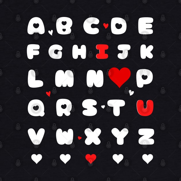 Alphabet Abc I love you Teacher Valentine's Day by JustBeSatisfied